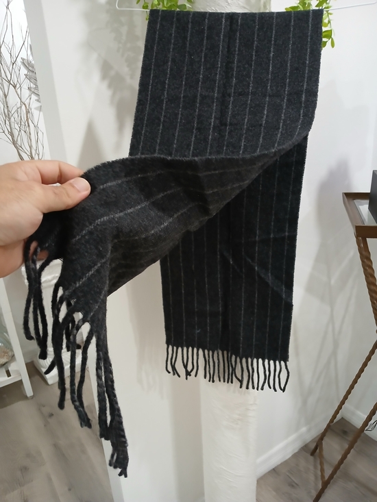 Polo Ralph Lauren Other - Polo by Ralph Lauren Charcoal Pinstripe Wool Scarf